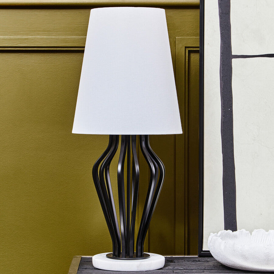 Zada Black & White Table Lamp