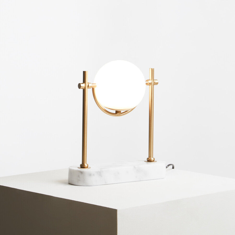 Zalika Marble & Gold Orb Table Lamp