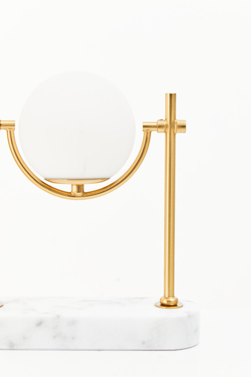 Zalika Marble & Gold Orb Table Lamp