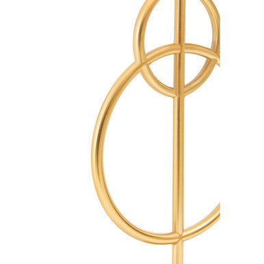 Zara White & Gold Circles Table Lamp