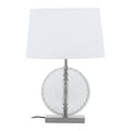 Zarni Glass & Brushed Chrome Table Lamp