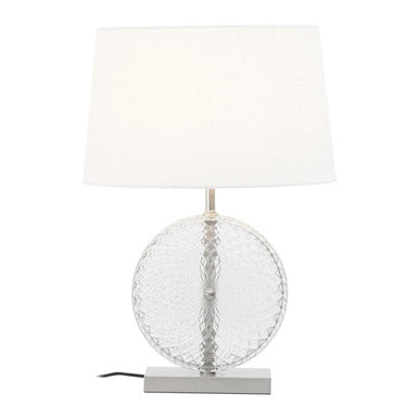 Zarni Glass & Brushed Chrome Table Lamp