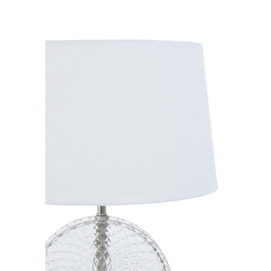 Zarni Glass & Brushed Chrome Table Lamp