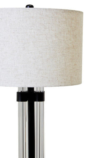 Eman Matte Black & Ivory Table Lamp