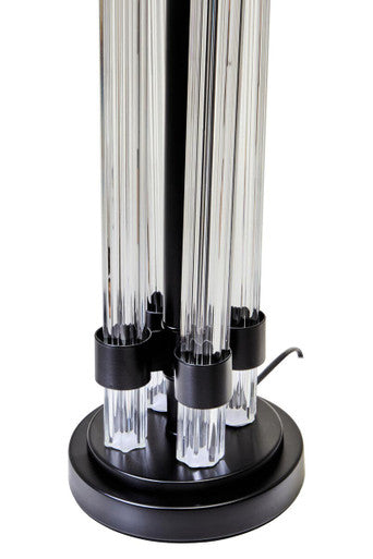Eman Matte Black & Ivory Table Lamp