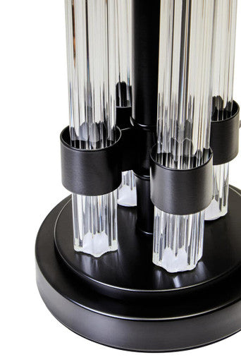Eman Matte Black & Ivory Table Lamp