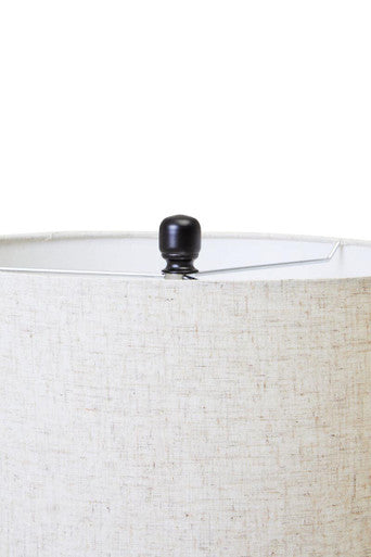 Eman Matte Black & Ivory Table Lamp