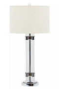 Eman Matte Silver & Ivory Table Lamp