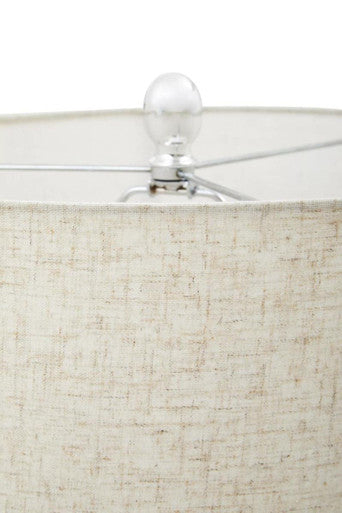 Eman Matte Silver & Ivory Table Lamp