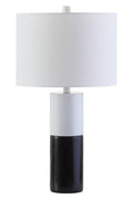 Eben Black & White Marble Table Lamp