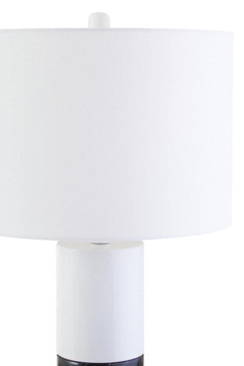 Eben Black & White Marble Table Lamp