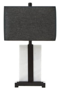 Elvie Black & White Marble Table Lamp