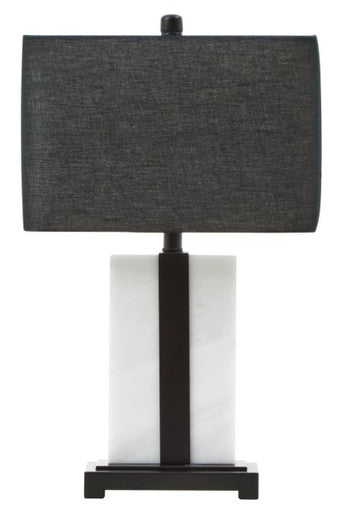 Elvie Black & White Marble Table Lamp