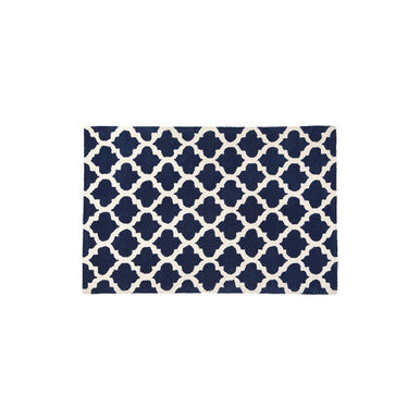 Bosie Kensington Townhouse Navy Blue & White Rug