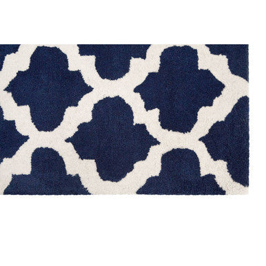 Bosie Kensington Townhouse Navy Blue & White Rug