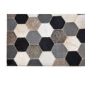 Bosie Safira Small Hair On Leather Hexagon Patchwork Rug