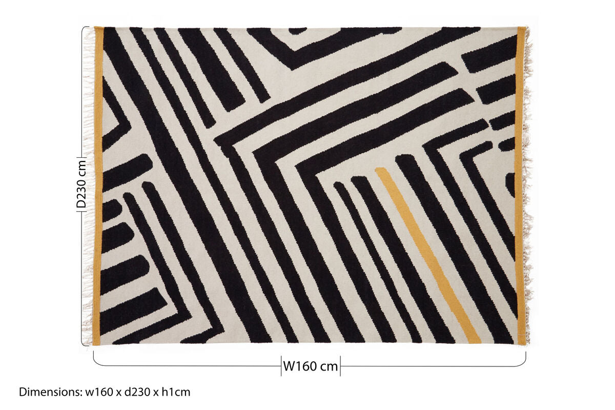 Bosie Villon Black & White Rug
