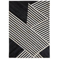 Bosie Safira Large Black & White Hair On Leather Rug