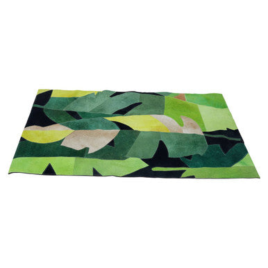 Bosie Safira Small Botanical Hair On Leather Rug