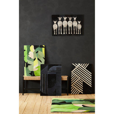 Bosie Safira Small Botanical Hair On Leather Rug