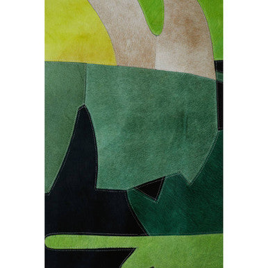 Bosie Safira Small Botanical Hair On Leather Rug