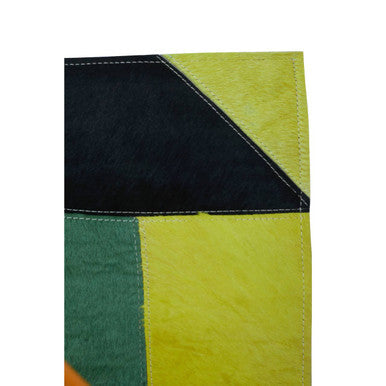 Bosie Safira Small Botanical Hair On Leather Rug