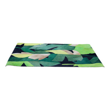 Bosie Safira Large Botanical Hair On Leather Rug