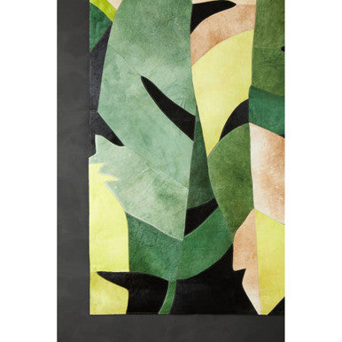 Bosie Safira Large Botanical Hair On Leather Rug