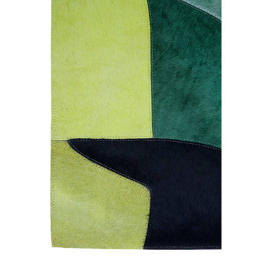 Bosie Safira Large Botanical Hair On Leather Rug