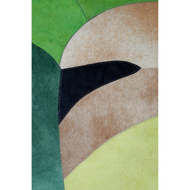 Bosie Safira Large Botanical Hair On Leather Rug