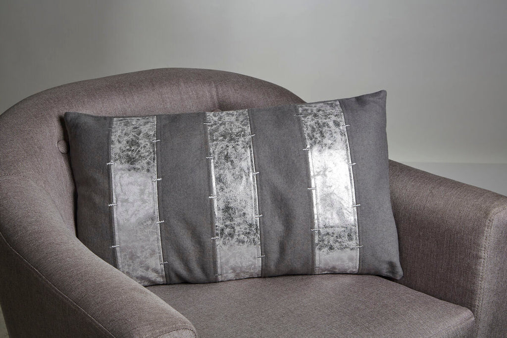 Bosie Kensington Townhouse Grey & Silver Cushion