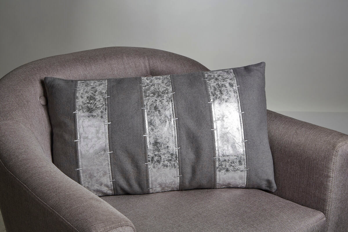Bosie Kensington Townhouse Grey & Silver Cushion