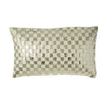 Bosie Kensington Townhouse Rectangular Ivory & Silver Check Cushion