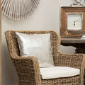 Bosie Kensington Townhouse Crush Leather Silver Cushion