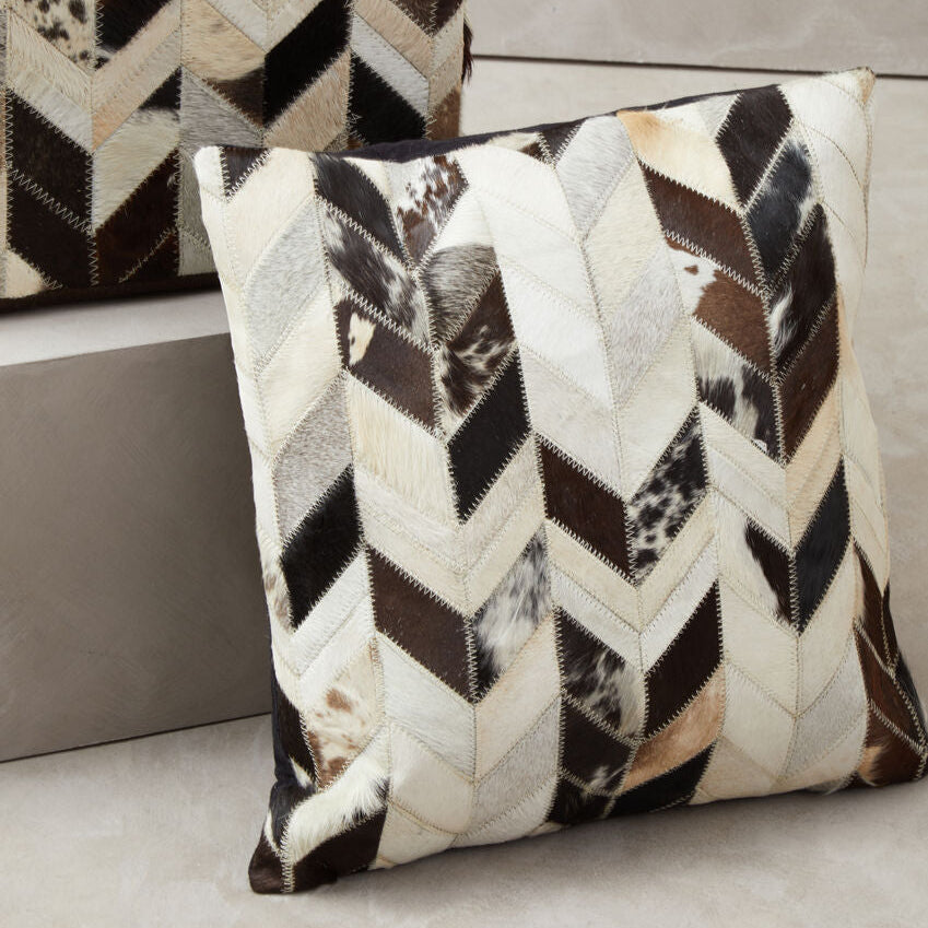 Bosie Safira Black & White Patchwork Cushion Cover