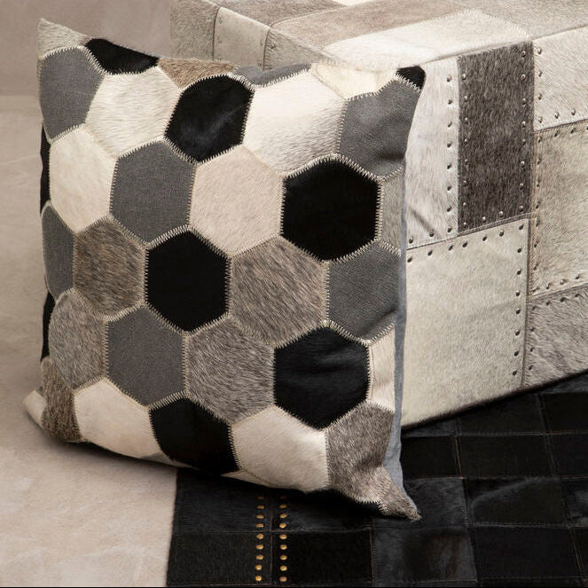 Bosie Safira Black & White & Grey Cushion Cover