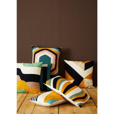 Bosie Ozella Hexagonal Design Embroidered Cushion