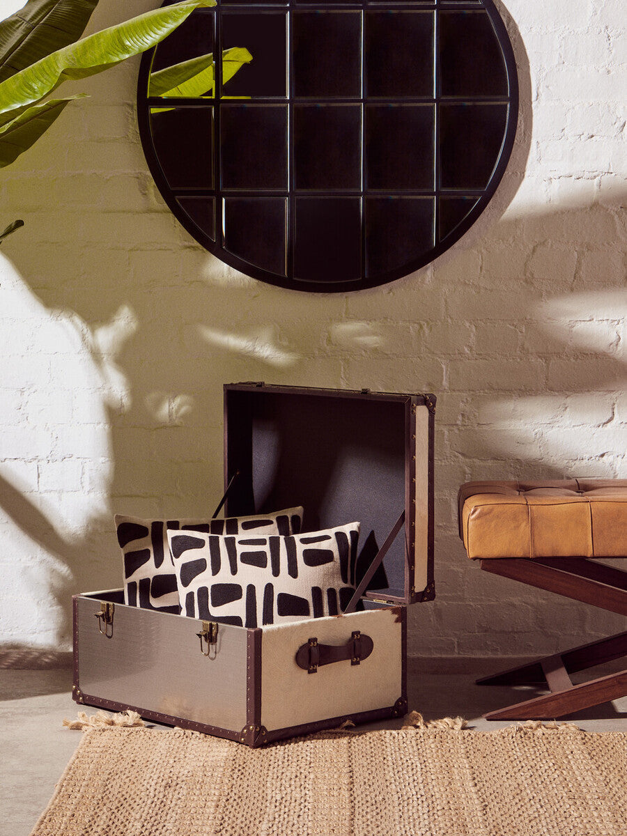 Bosie Ozella Natural & Black Square Cushion