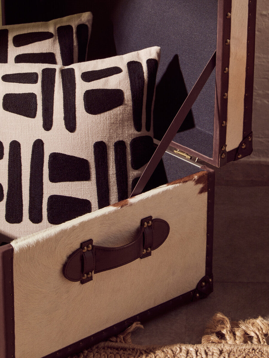 Bosie Ozella Natural & Black Square Cushion