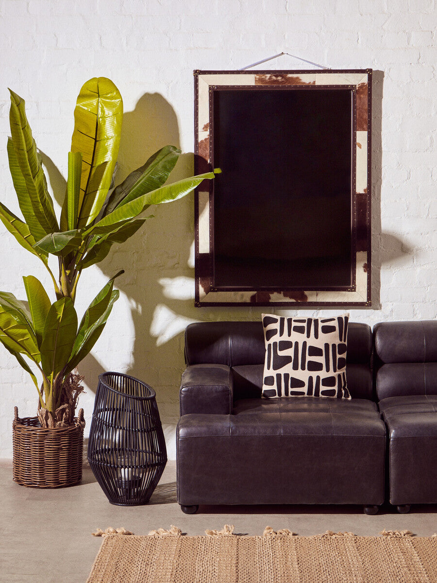 Bosie Ozella Natural & Black Square Cushion