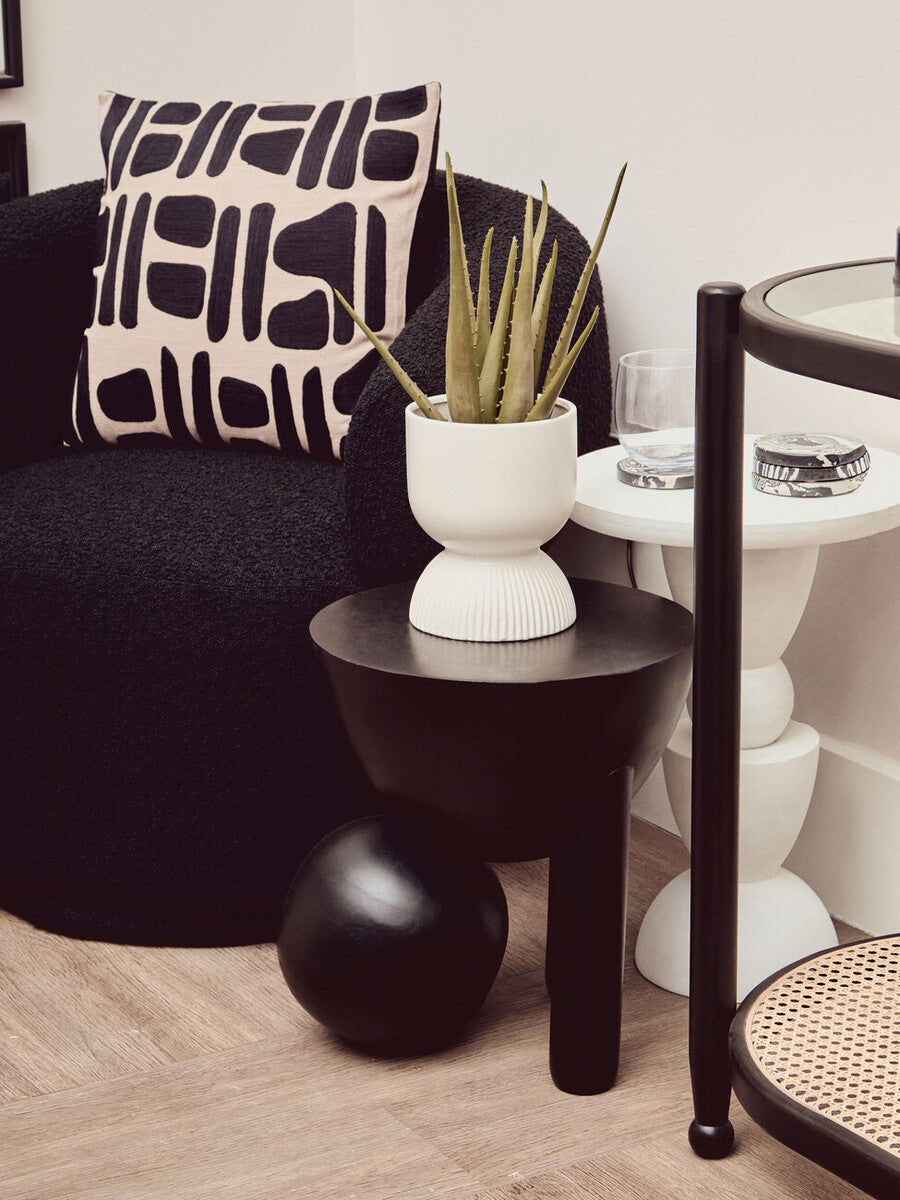 Bosie Ozella Natural & Black Square Cushion