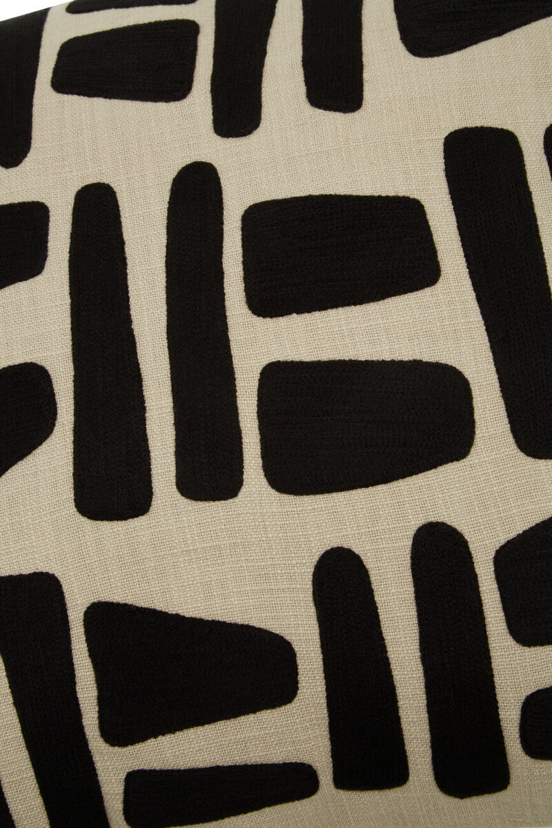 Bosie Ozella Natural & Black Square Cushion
