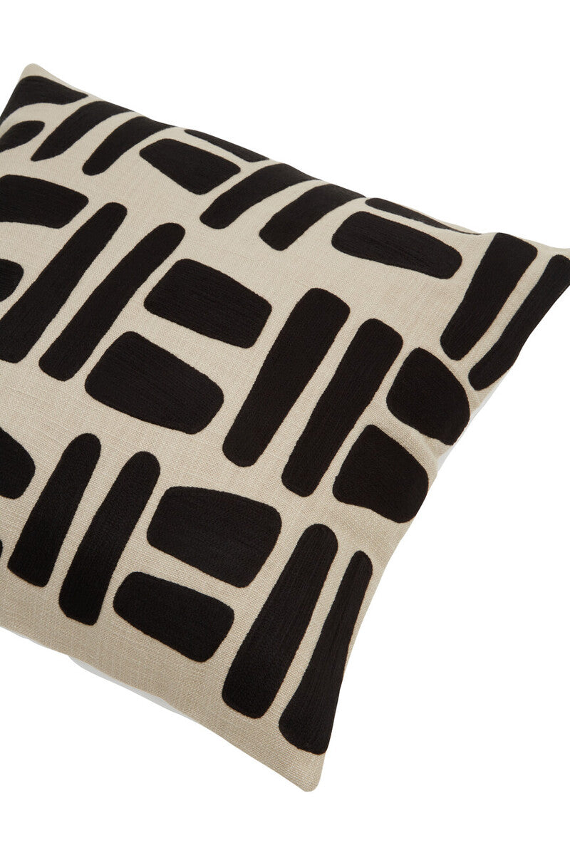 Bosie Ozella Natural & Black Square Cushion