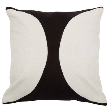 Bosie Ozella Black & White Semi Circular Design Cushion