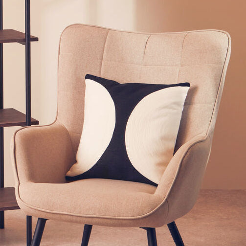Bosie Ozella Black & White Semi Circular Design Cushion