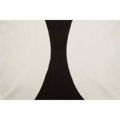 Bosie Ozella Black & White Semi Circular Design Cushion