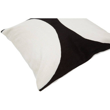 Bosie Ozella Black & White Semi Circular Design Cushion
