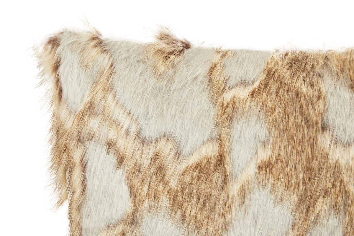 Bosie Lamina Grey & Natural Fur Cushion