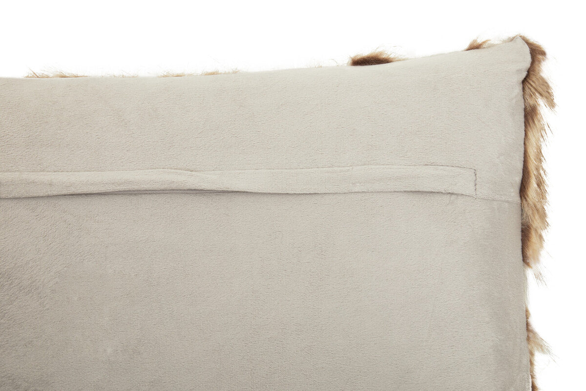 Bosie Lamina Grey & Natural Fur Cushion