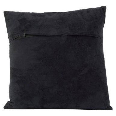 Bosie Safira Black & Grey Hair On Leather Cushion